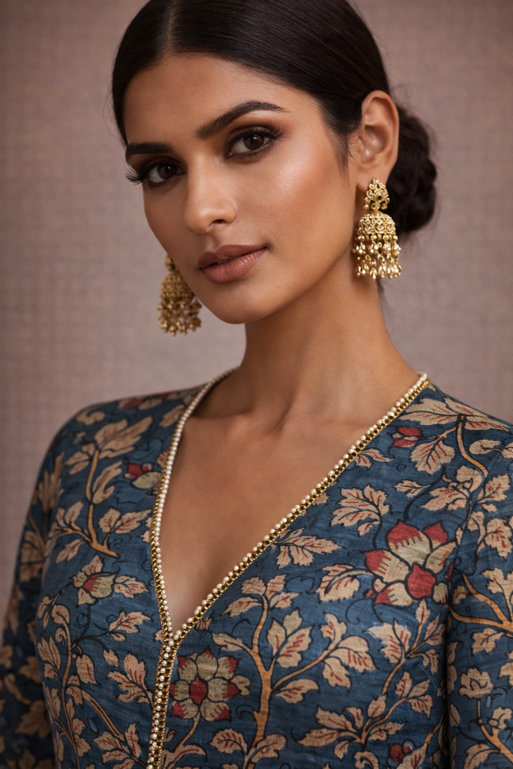 Kalamkari peplum & bell bottom coord set