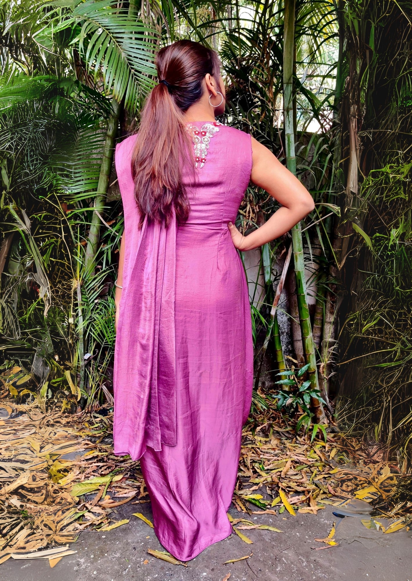 The effortless Draped saree gown